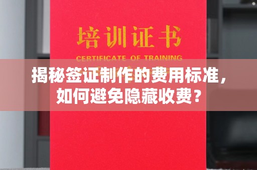 新余揭秘签证制作的费用标准，如何避免隐藏收费？